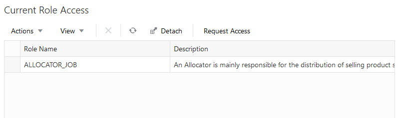 Current Role Access