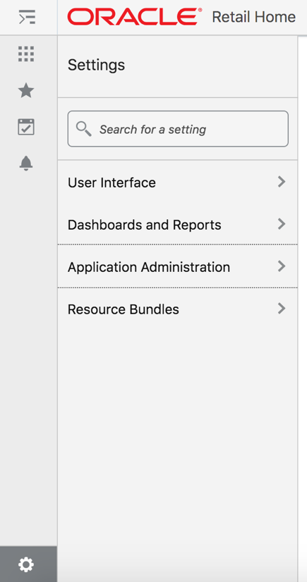 App Admin Menu