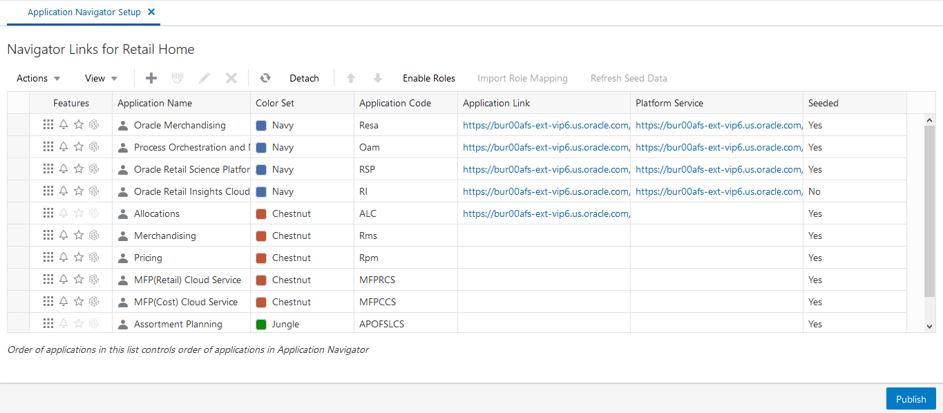 Application Navigator Setup