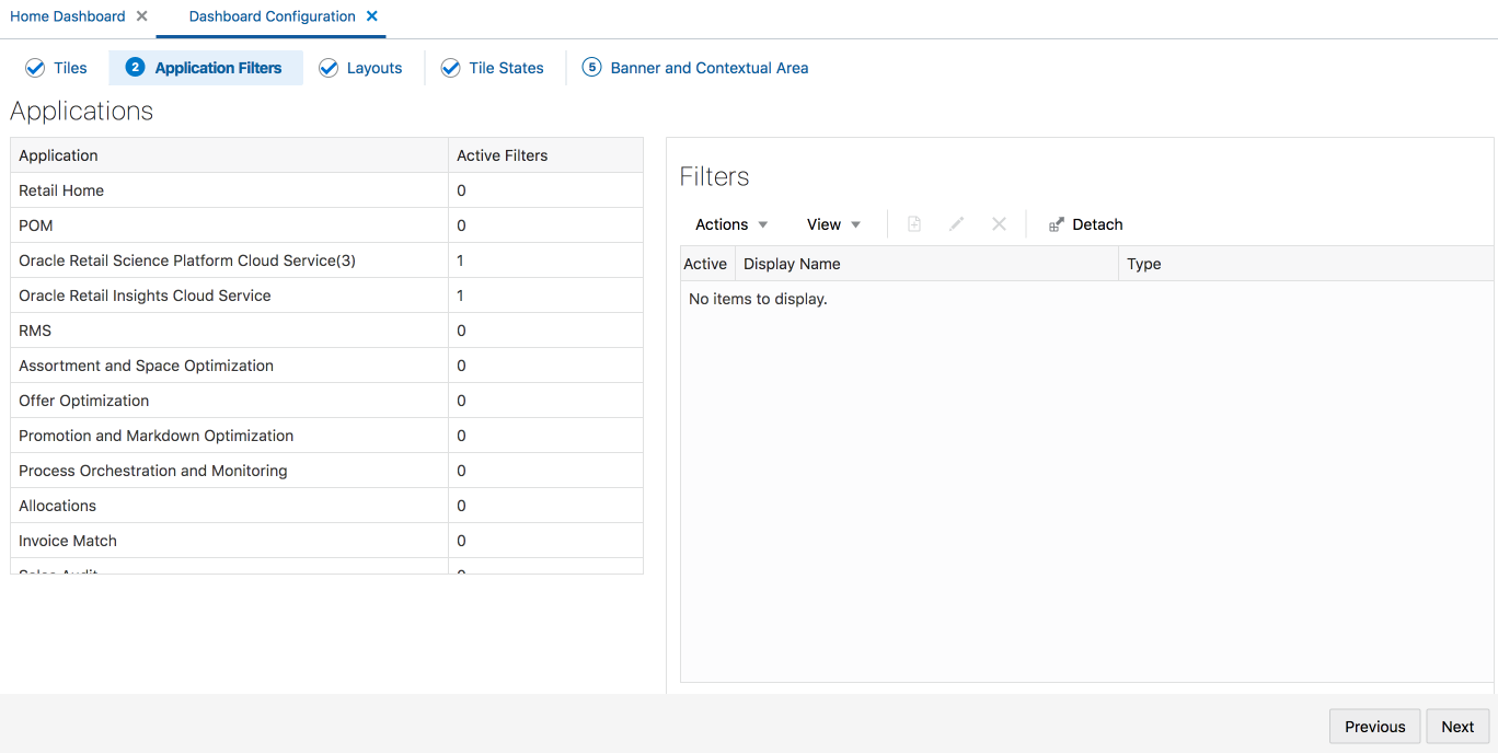 Filters Tab