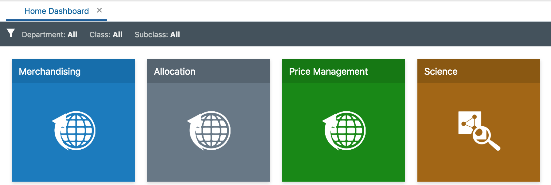 Retail Home Dashboard
