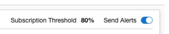 Application Dashboard Setting Alerts Status