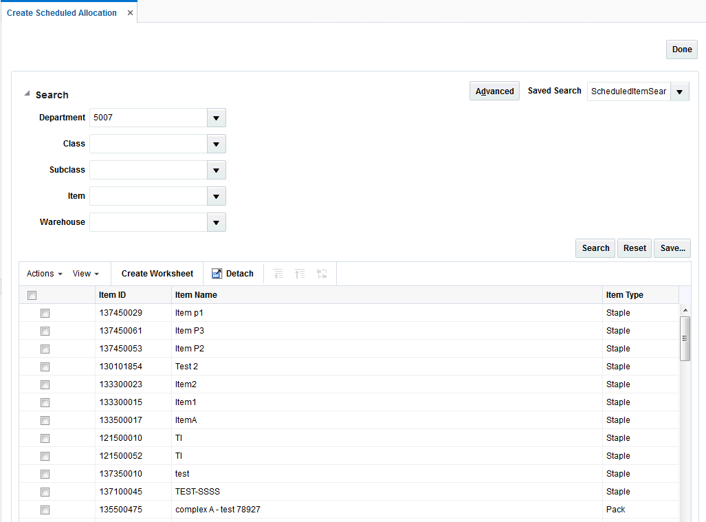 create scheduled allocation window