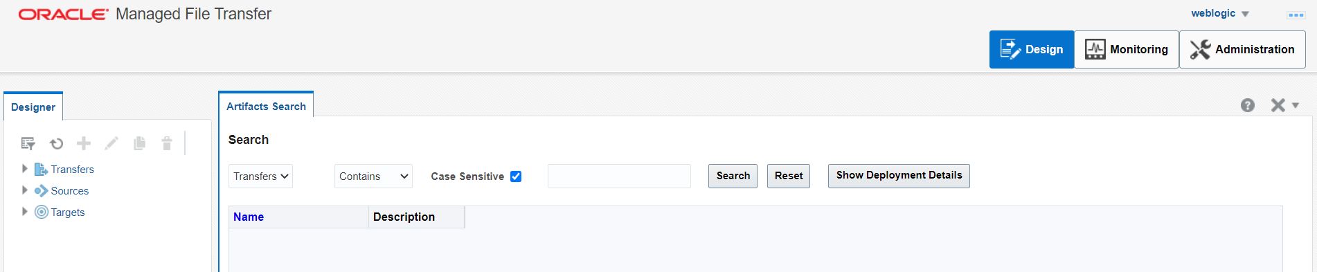 MFTコンソールの「設計」ページ