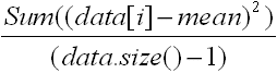 eq of sample variance