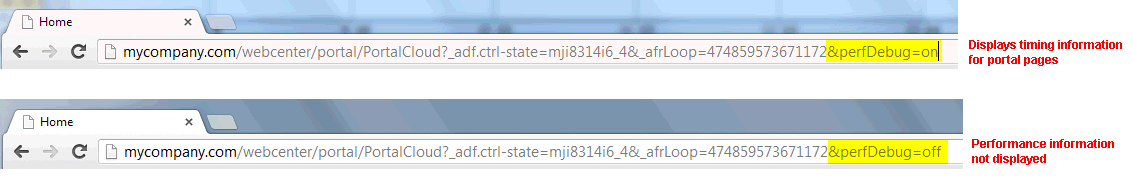 ページURLへのperfDebugパラメータの追加