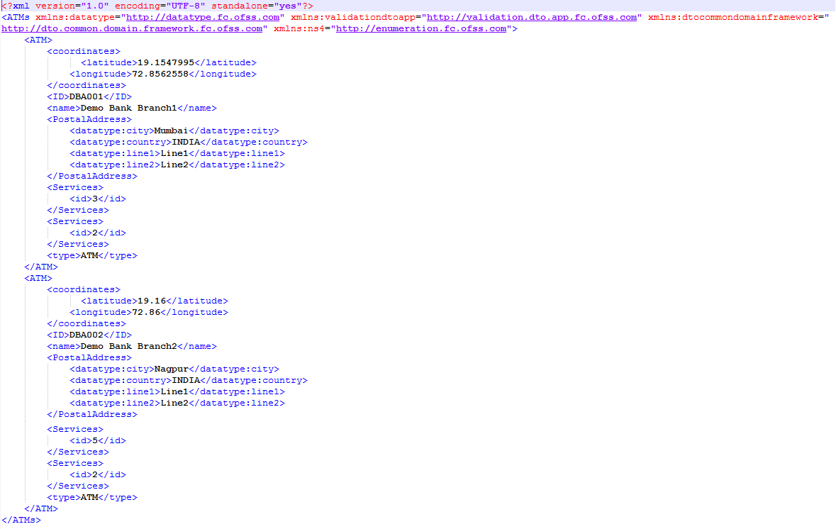 ATM XML