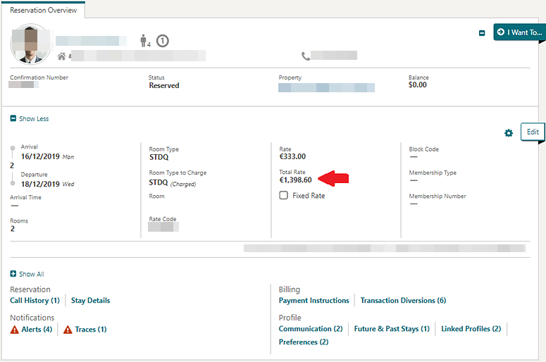 This image shows the detailed stay details panel.