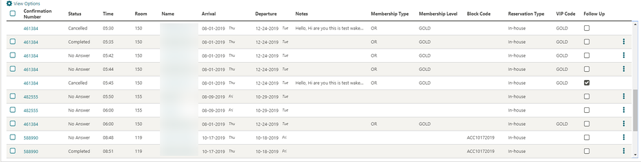 This image shows the Wake Up Call Companion search panel