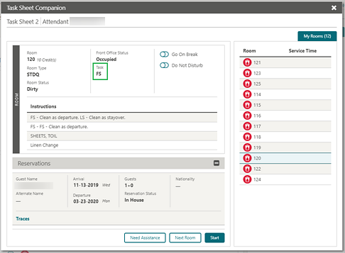 This image shows the Task sheet companion with the check box unchecked