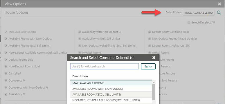 This image shows the Search and Select Consumer Defined List