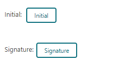 This image shows the Initial and Signature buttons