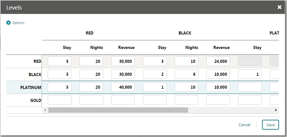 This figure shows the Tier Management Rules Configuration screen.