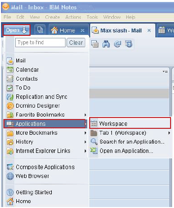 IBM Domino Designer: This image is described in the surrounding text.