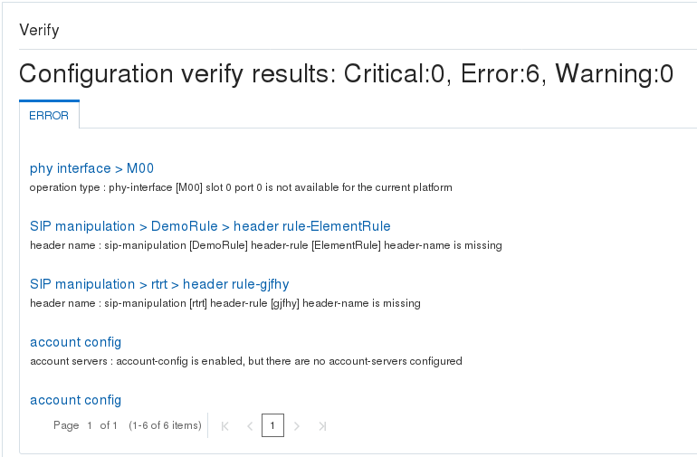 This screen capture shows an example of the types of information that the sysytem provides upon an unsuccessful save and verification. This screen capture shows an example of the types of information that the sysytem provides upon an unsuccessful save and verification.