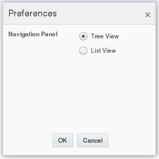This screen capture shows the new Preferences dialog, where you can set your choice for mode and view.