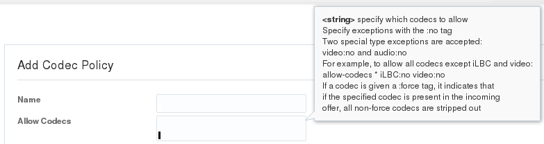This screen capture shows a typical tool tip that the system displays when you place the cursor in a field in a dialog.