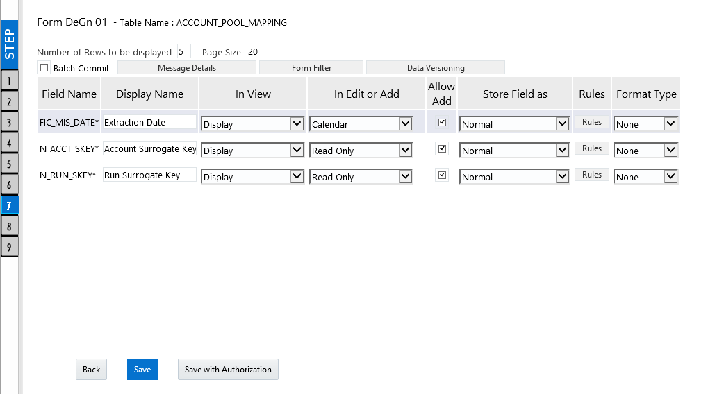 Description of the DEFQ – Field Properties window (Step 7) follows This illustration shows the DEFQ – Field Properties window (Step 7), you can specify the details of the selected fields in this window. The description of the fields are provided in the table in this topic.