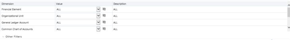 This screen allows you to edit the allocations and modify the value of the Legal Entity dimension in all applicable tabs for an already defined variable allocation rule.