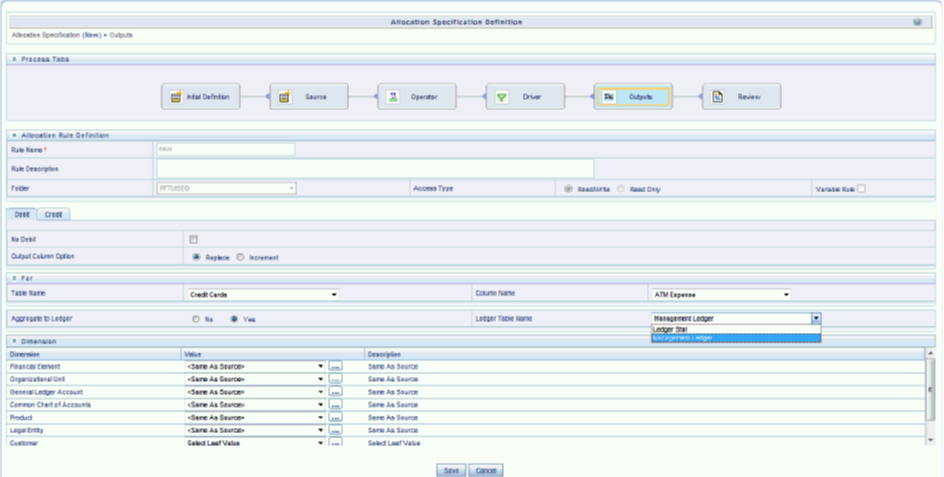 In this screen, select the Aggregate to Ledger option as Yes and select Ledger Stat or Management Ledger from the Ledger Table Name drop-down list.