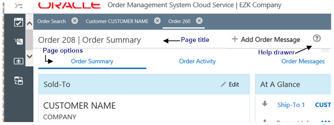 illustrates page title and position of all options for the page