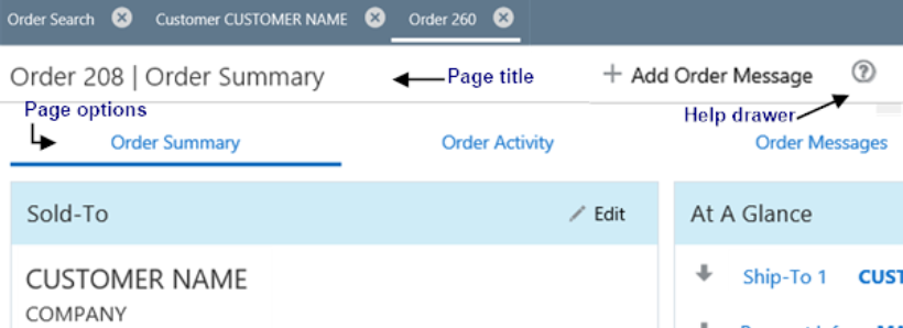 illustrates page title and position of all options for the page