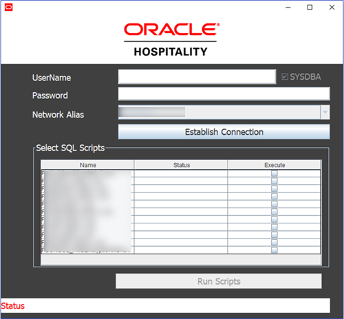 This figure shows the Establish Connection screen.