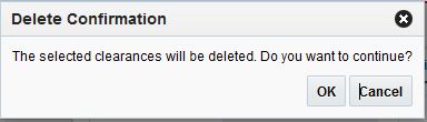 Delete Confirmation dialog