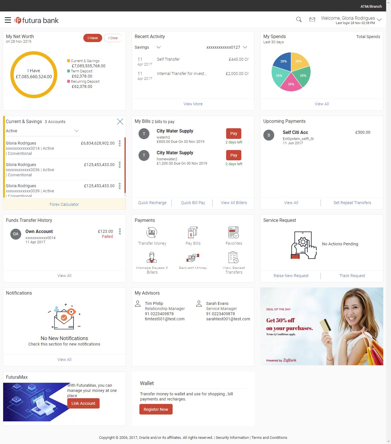 Accounts Dashboard