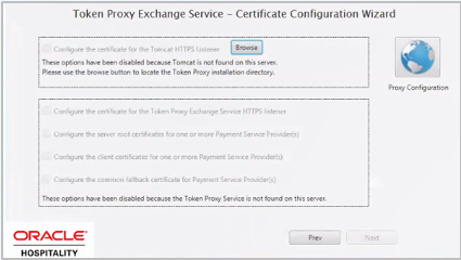 This image shows browse option to point to the correct location of the Token Proxy.