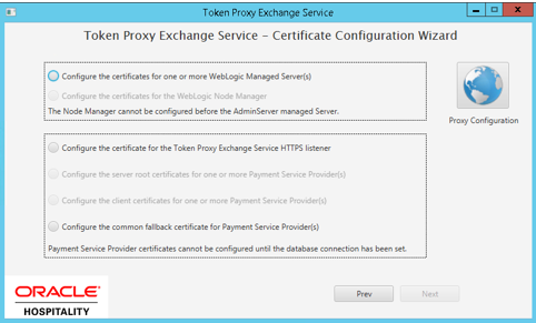This image shows TPS Certificate configuration wizard.