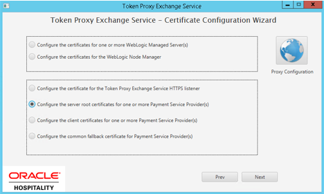 This image shows how to configure the server root certificates for one or more Payment Service Provider(s)