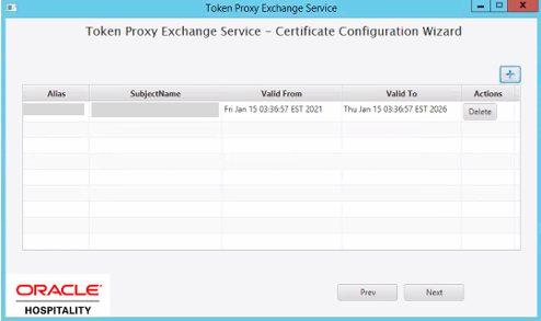 This image shows certificate configuration wizard.