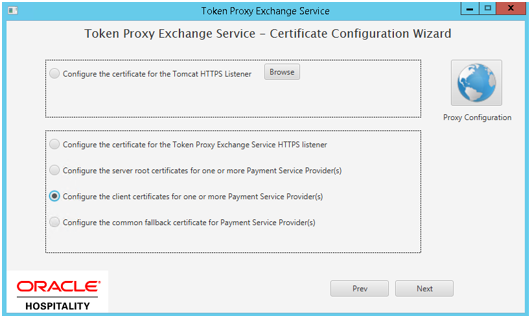 This image shows how to configure the client certificates for one or more Payment Service Provider(s)