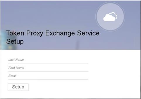 This image shows Token proxy exchange service setup.