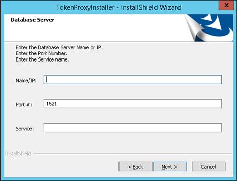 This image shows Database server credentials screen.