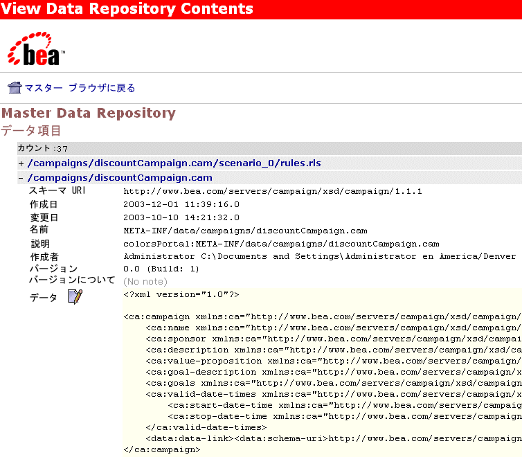 データ項目の内容