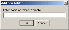 [Add new folder] ダイアログ ボックス