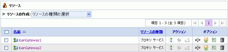 プロキシ サービス リソース