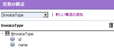 変数の構造 - InvoiceType