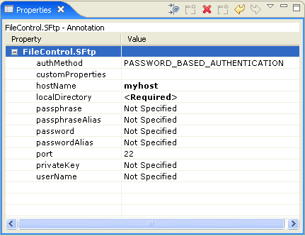 ファイル コントロールへの SFTP の追加