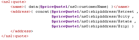 myjoin.xq ファイルのソース ビュー