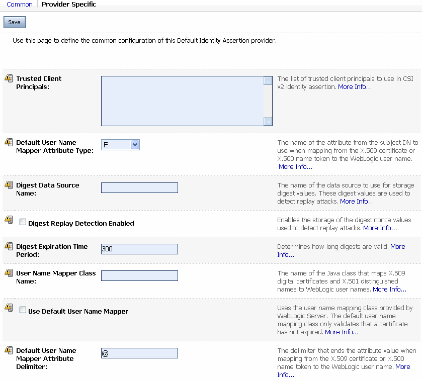 クライアント証明書の属性のマッピング
