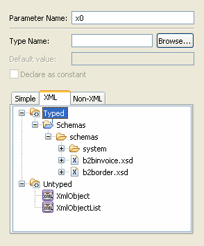 スキーマの選択