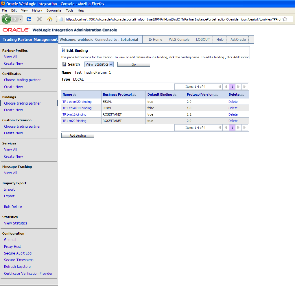 バインディングの編集
