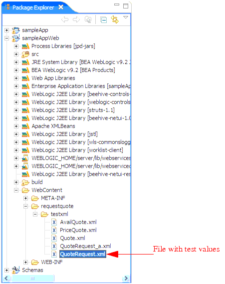 検証用 XML ドキュメントの場所の指定