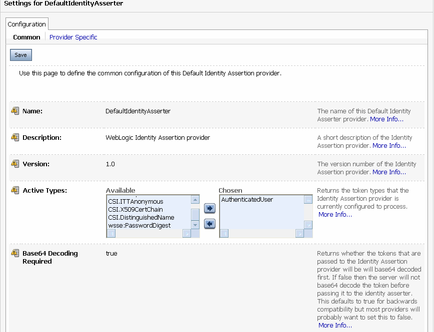 DefaultIdentityAsserter のコンフィグレーション