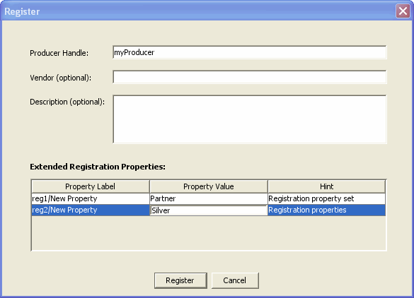 Register Dialog