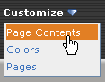 Choose Page Contents to Change the Layout or Contents of a Page