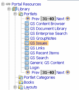 Select the Portlet Whose Preference You Want to Modify